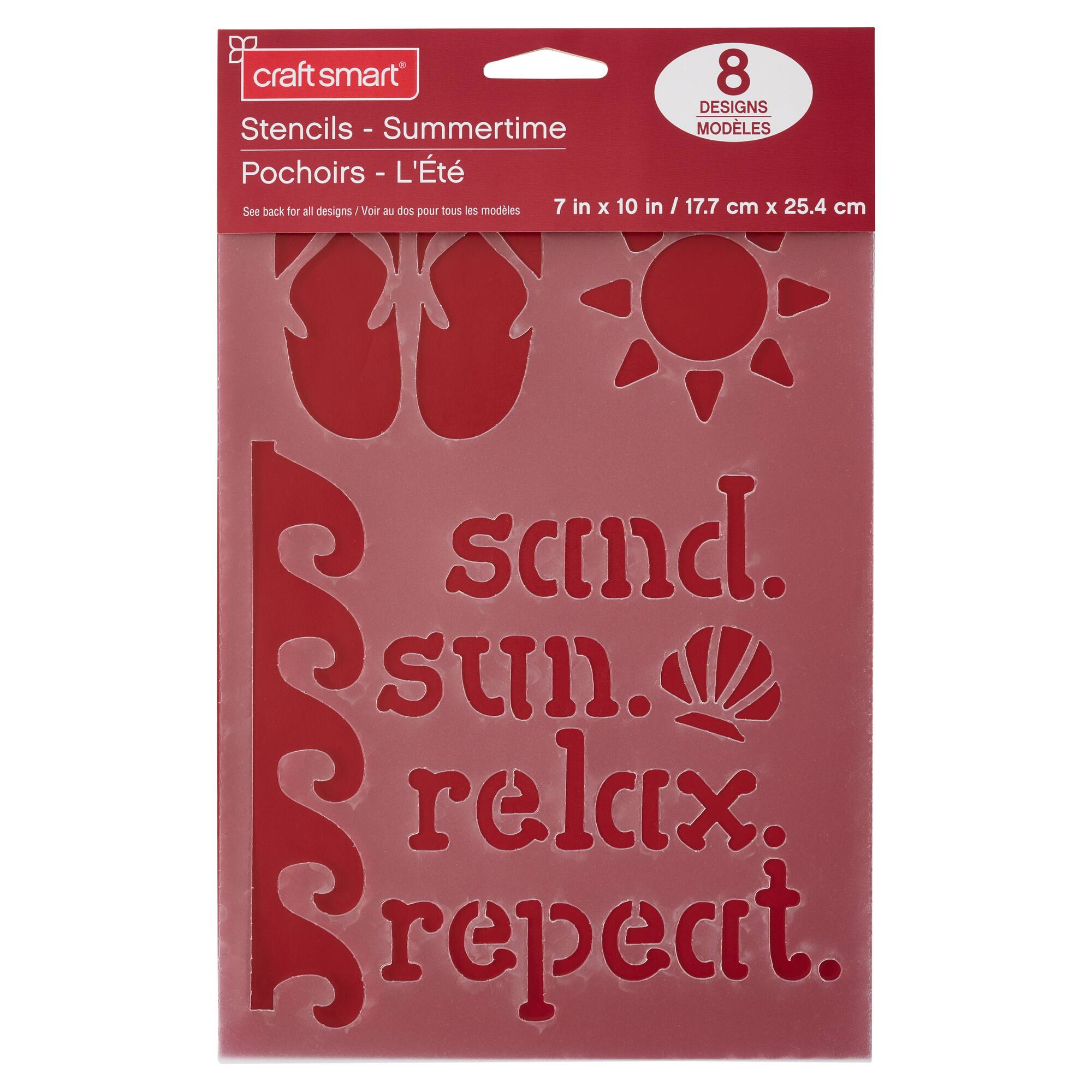 Summertime Stencils, 7" x 10" by Craft Smart®
